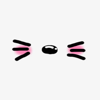 卡通猫咪黑色鼻子图标免抠