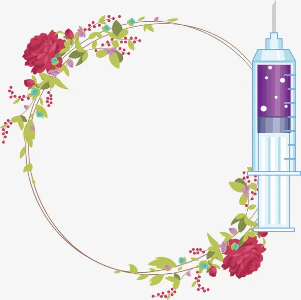 花朵护士节花环免抠