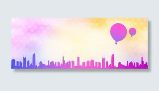 炫丽色彩背景放飞梦想