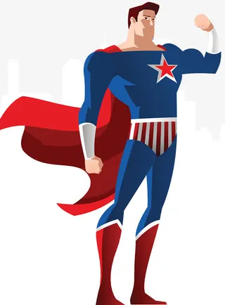 美国漫画超人免抠