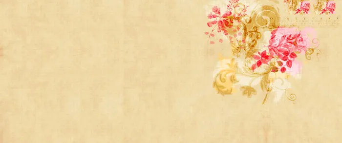 手绘宣纸欧洲花束背景图高清