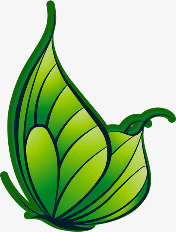 绿色可爱春天蝴蝶角度免抠装饰动物元素