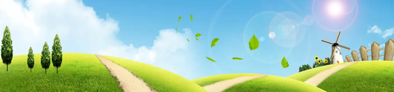 春草地天空背景 立春高清