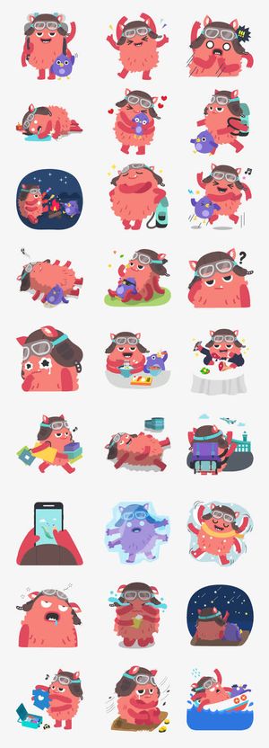 卡通小怪兽合集免抠