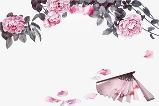 唯美中国古风插画免抠