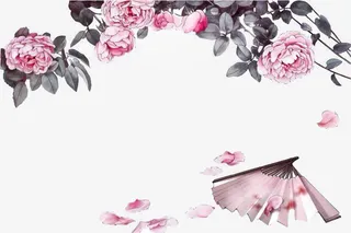 唯美中国古风插画免抠