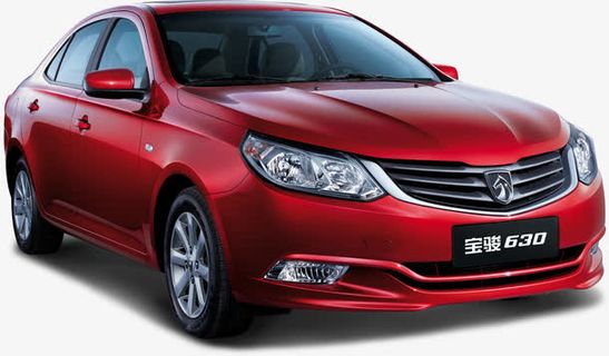 红色宝骏汽车轿车新款免抠
