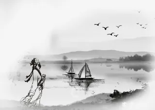 古人吟诗图免抠