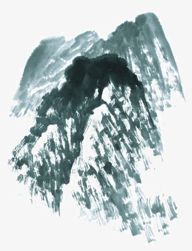 国画山石免抠