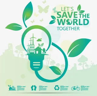 自然叶子环保标志免抠