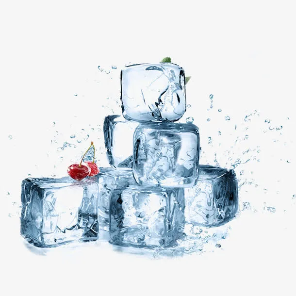 水溅水果冰块免抠装饰效果特效元素