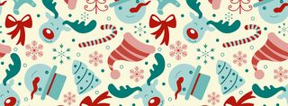 圣诞清新手绘童趣背景图高清
