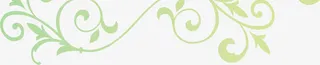 绿色清新春天花纹线条免抠