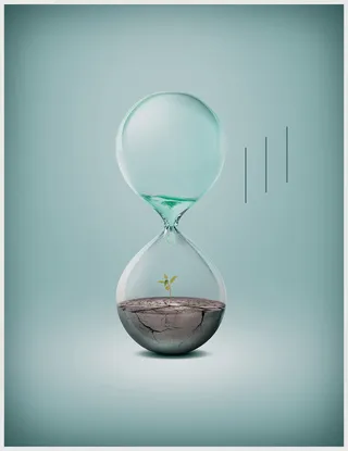 环境 水 资源 生态 沙漏高清