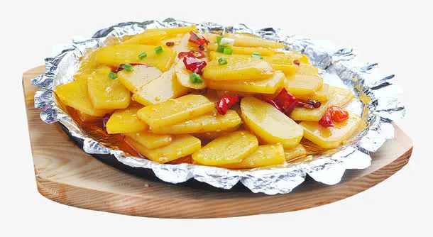 铁板葱香土豆片免抠