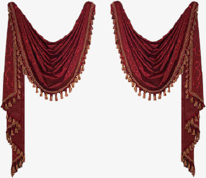 家居图片复古家具图标 红色帷幕免抠