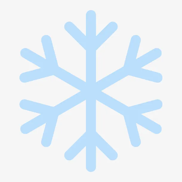 水彩雪花免抠
