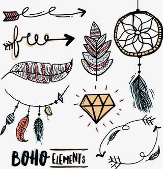 手绘可爱装饰矢量免抠