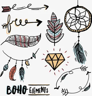 手绘可爱装饰矢量免抠