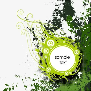 潮流圆形点点免抠