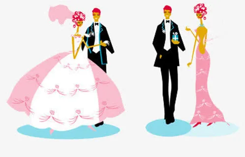 新娘与新郎免抠