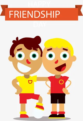 矢量手绘卡通好朋友免抠