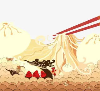 创意中国美食海报免抠