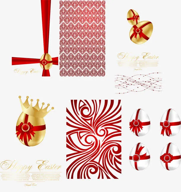 复活节精美贺卡背景矢量图