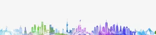 绚丽城市剪影免抠