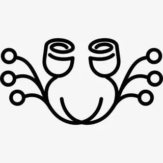 玫瑰花蕾对称花艺设计图标免抠