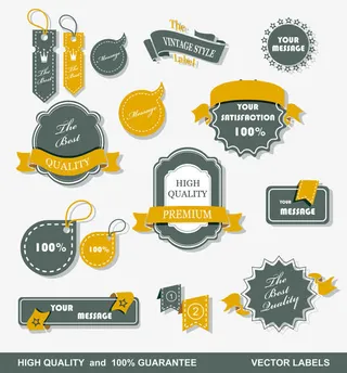 创意推荐标签矢量设计素材免抠