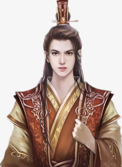 高贵古风手绘男子免抠