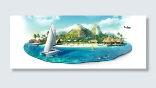 立体椰风海岛风情高清