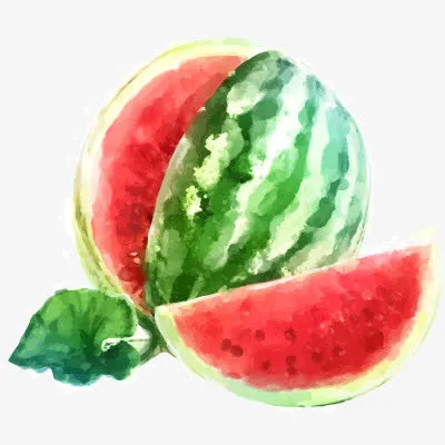 水彩西瓜免抠