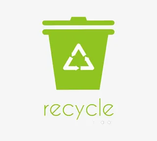 绿色英文垃圾桶高清免扣素材免抠