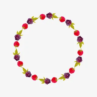 彩色水果圆环免抠