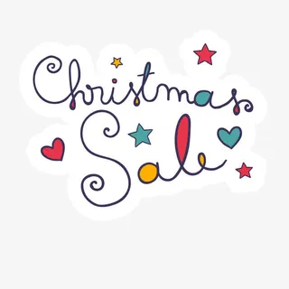 圣诞节促销艺术字免抠