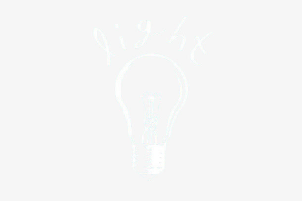 手绘白色荧光灯免抠