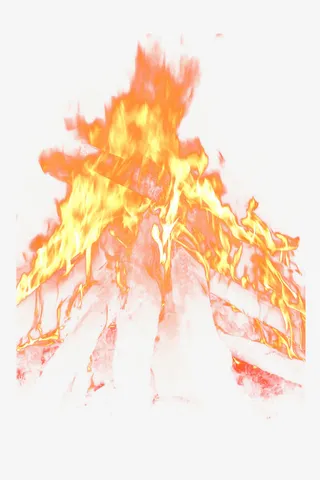 燃烧的柴火免抠