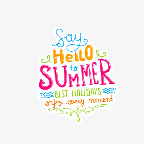 夏日时光summer字体装饰免抠