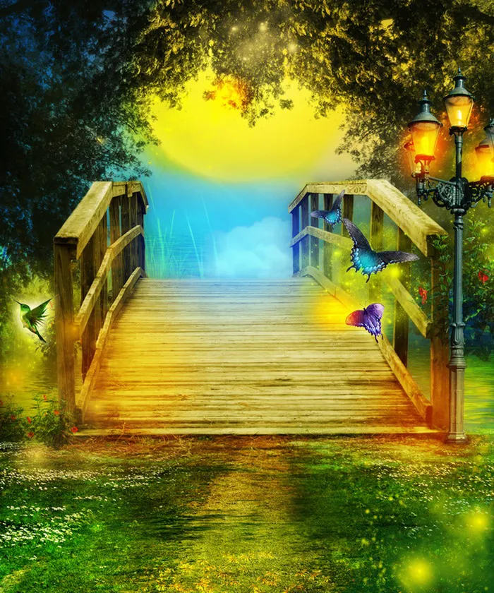 浪漫花园背景高清