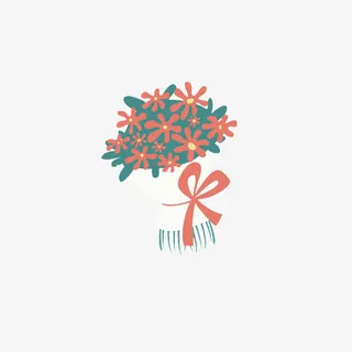 手绘一束鲜花免抠素材免抠