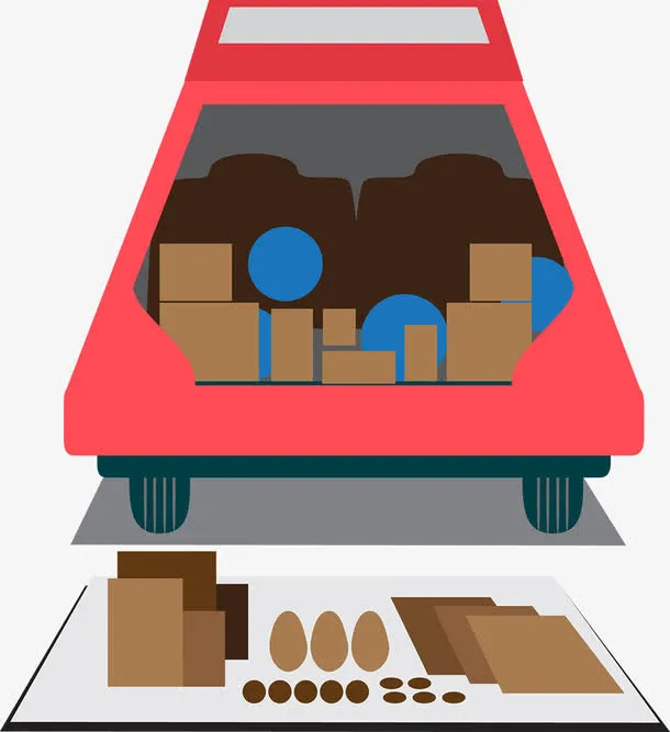 可爱汽车售卖商品矢量图免抠