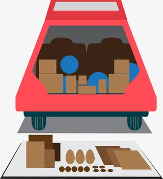 可爱汽车售卖商品矢量图免抠