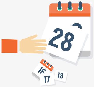 矢量卡通手撕掉日历免抠