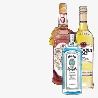 手绘鸡尾酒免抠