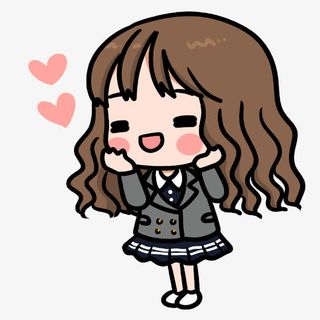 爱心小菇凉手绘素材免抠