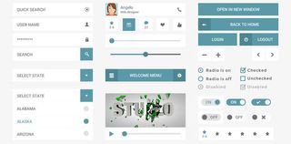 UI绿色控件工具包免抠