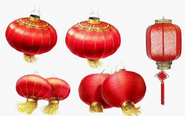 大红灯笼高高照免抠