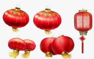 大红灯笼高高照免抠